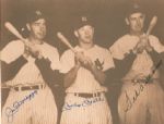 Mickey Mantle, Joe DiMaggio & Ted Williams Rare Signed 11" x 14" Large Format Photograph (PSA/DNA)