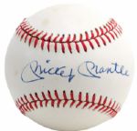Scarce Mickey Mantle & Roger Maris Dual Signed OAL Baseball (PSA/DNA & Halper)