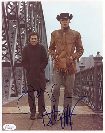 "Midnight Cowboy": Dustin Hoffman & Jon Voight Signed 8"x10" Photo (JSA)