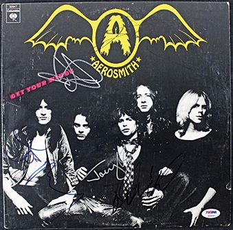 Aerosmith Group Signed "Get Your Wings" Record Album (5 Sigs)(PSA/DNA)
