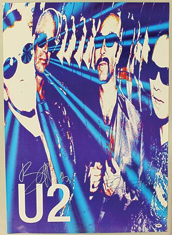 U2 Bono & The Edge Signed 23.5"x33" Promotional Poster  (PSA/DNA)