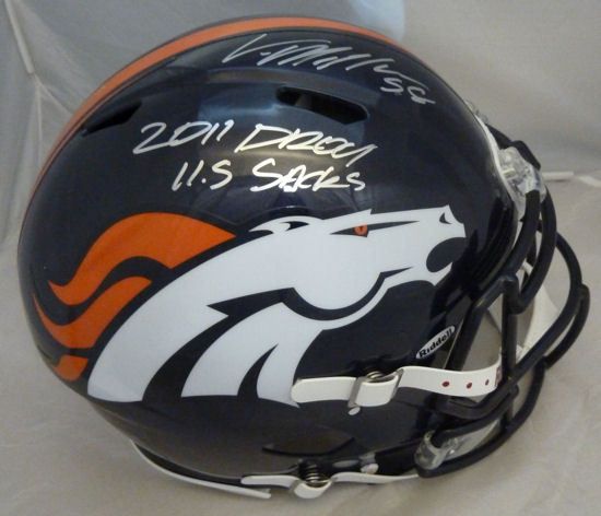 Von Miller Signed & Inscribed "2011 DROY & 11.5 Sacks" Full-Sized Broncos Helmet (PSA/DNA)