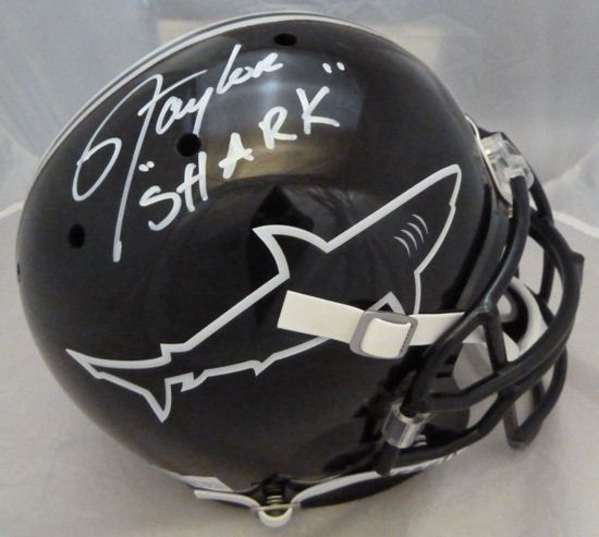 Rare Lawrence Taylor Signed Sharks Helmet from Any Given Sunday (PSA/DNA)