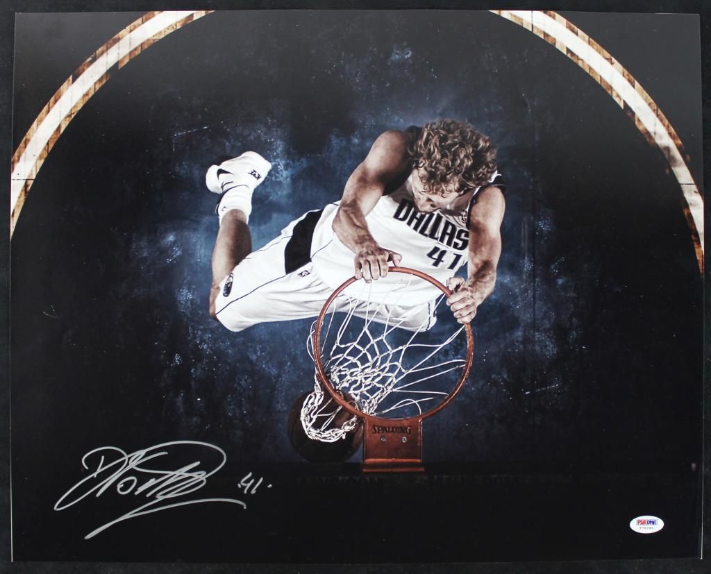 Lot Detail Dirk Nowitzki Signed X Color Photo Psa Dna