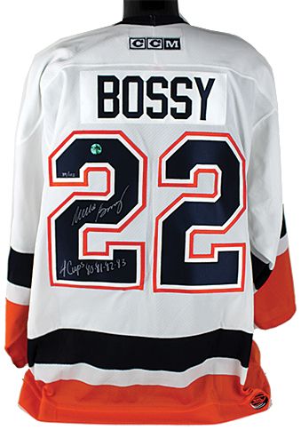 Mike Bossy Signed NY Islanders Hockey Sweater with Unique Inscription (PSA/DNA)