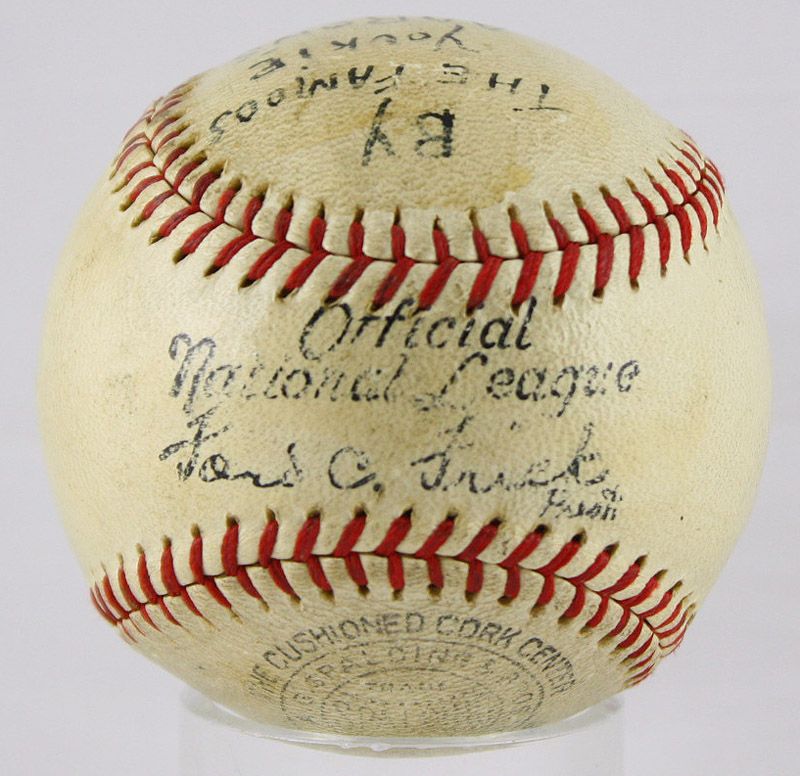 Lot Detail Exceptional Babe Ruth Single Signed Onl Frick Baseball