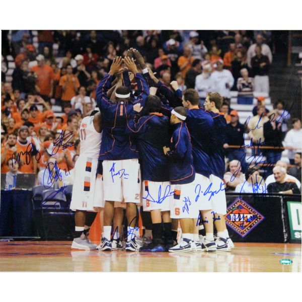2007-08 Syracuse Mens Basketball Team Signed 16" x 20" Color Photo with Boheim (Steiner)