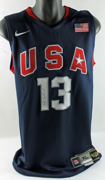 2008 Chris Paul USA Summer Olympics Game Worn & Signed Road Jersey (Olympic Gold Medal)(PSA/DNA)