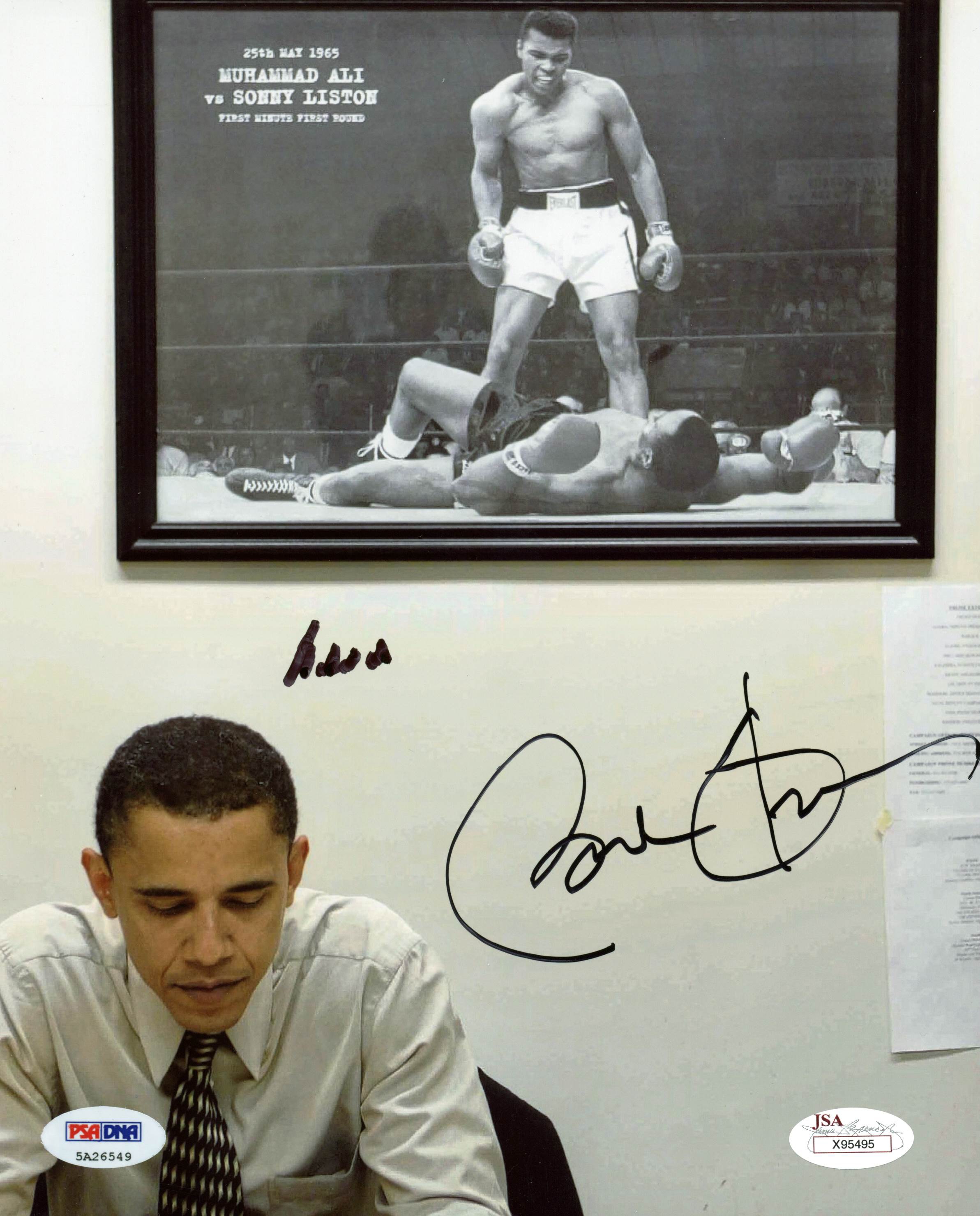 Lot Detail RARE President Barack Obama Muhammad Ali Dual Signed 8