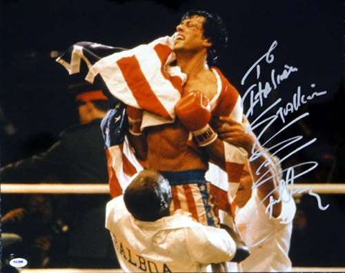 Sylvester Stallone Beautiful Signed 16" x 20" Color Photo with RARE "The Italian Stallion" Inscription (PSA/DNA)