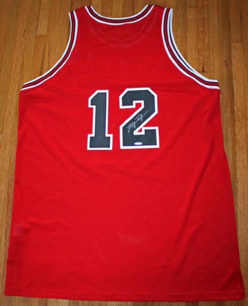 Michael Jordan RARE Signed Chicago Bulls #12 Jersey (Jersey # Worn in 1 Game by MJ!)(UDA)