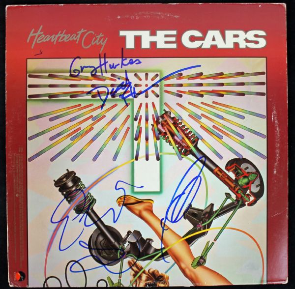 The Cars: Band Signed "Heartbreak City" w/ 4 Signatures