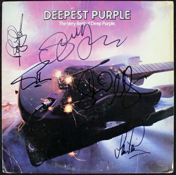 Deep Purple Band Signed Album w/ 5 Signatures (PSA/DNA)