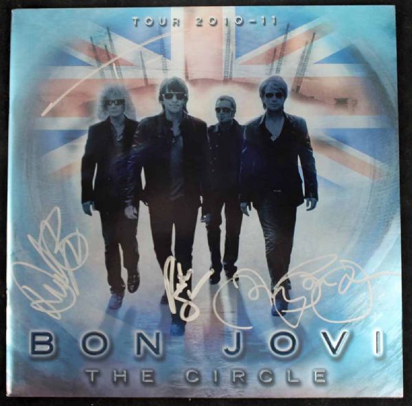 Bon Jovi: Band Signed "The Circle" 2010-11 Tourbook w/ 4 Signatures (REAL/Epperson)
