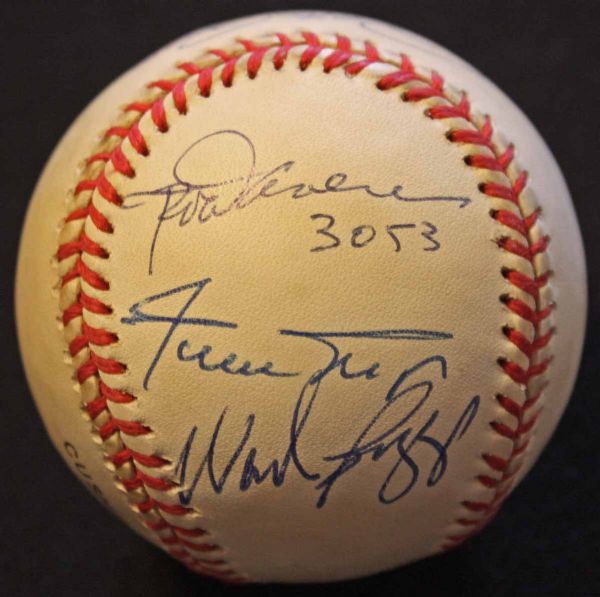 Lot Detail Hit Club Signed Onl Baseball W Musial Rose Mays