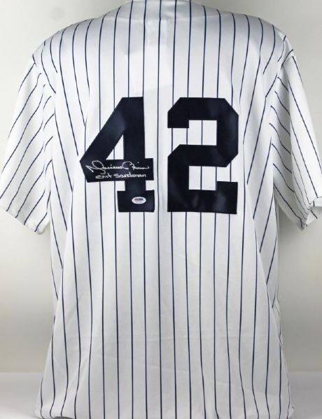 Mariano Rivera Signed Yankees Pinstripe Jersey with "Exit Sandman" Inscription (PSA/DNA)