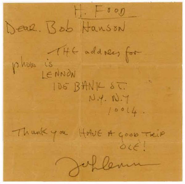 The Beatles: John Lennon Group Signed Lot w/Two Signed Letters & A Original Photo! (PSA/DNA Guaranteed & Tracks)