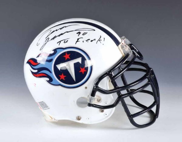 Early 2000s Jevon Kearse Game-Used & Signed Tennessee Titans Helmet (JSA)
