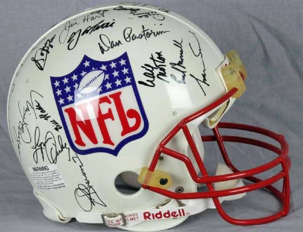 QB Legends: Possibly The Greatest Collection of 30 NFL QB Legends Signed Proline Helmet w/Unitas, Manning, Graham & Others (PSA/DNA)