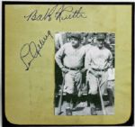 Babe Ruth & Lou Gehrig Signed Album Page w/ Exceptional Signatures! (JSA)