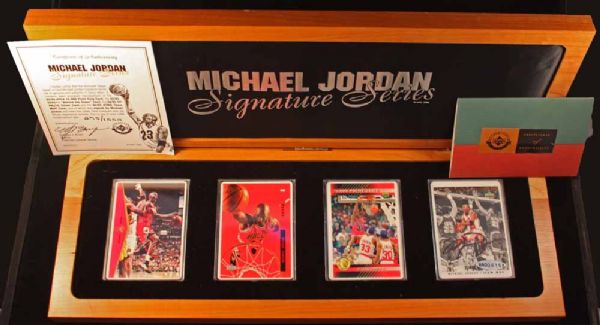 Michael Jordan Upper Deck Signature Series Porcelain Card Set w/Signed Card (UDA)