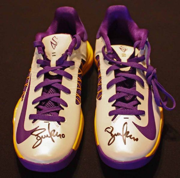 2012-13 Steve Nash Game Worn & Signed Nike Personal Model Basketball Sneakers (DC Sports)
