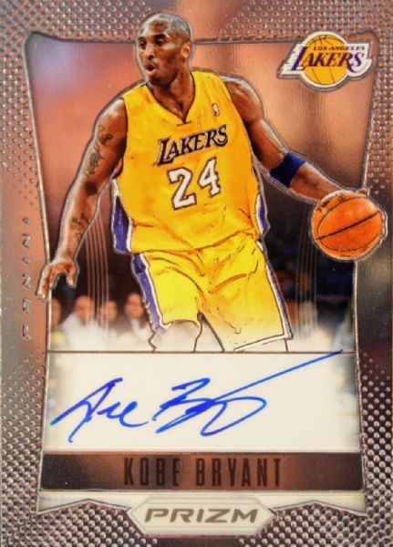 2012-13 Kobe Bryant Signed Panini Prizm Certified Autograph Card