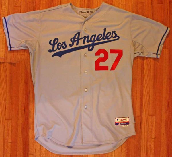 2011 Matt Kemp Game Used L.A. Dodgers Home Jersey