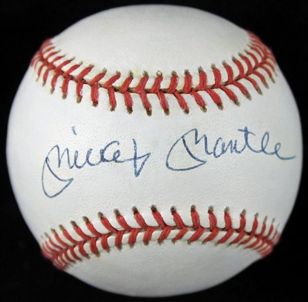 Mickey Mantle Signed OAL Baseball (PSA/DNA & UDA)