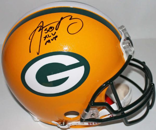 Aaron Rodgers Signed Packers Full Sized PROLINE Helmet with "SB XLV MVP" Insc. (PSA/DNA & JSA)