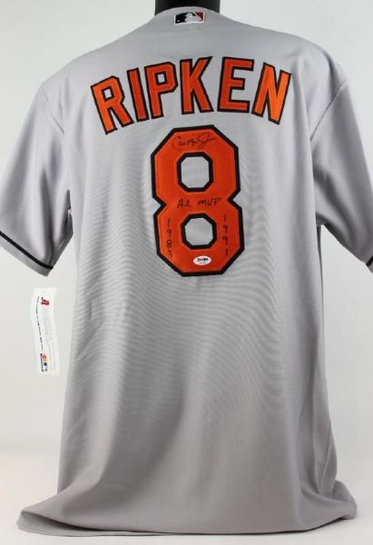 Cal Ripken Jr. Signed Orioles Jersey with "A.L. MVP 1983-1991" Inscription (PSA/DNA)