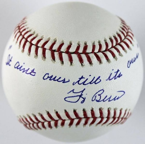 Yogi Berra Signed OML Baseball with "It Aint Over Till Its Over" Insc. (PSA/DNA)