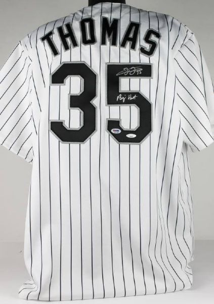Frank Thomas Signed White Sox Pinstripe Jersey with "Big Hurt" Insc. (PSA/DNA)