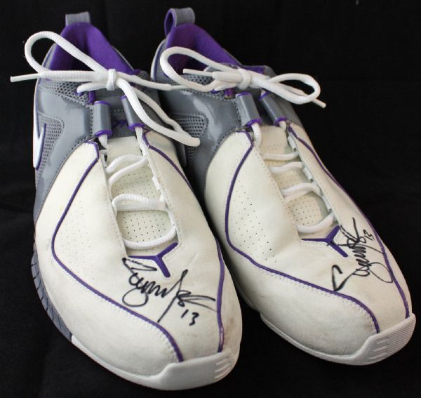 2005-06 Steve Nash Game Worn & Signed Nike Basketball Sneakers (Suns LOA & PSA/DNA)