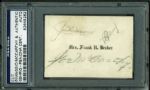 1939 Yankees: Multi-Signed 2" x 3" Card w/ Lou Gehrig, Joe DiMaggio & Manager Joe McCarthy (PSA/DNA Encapsulated)