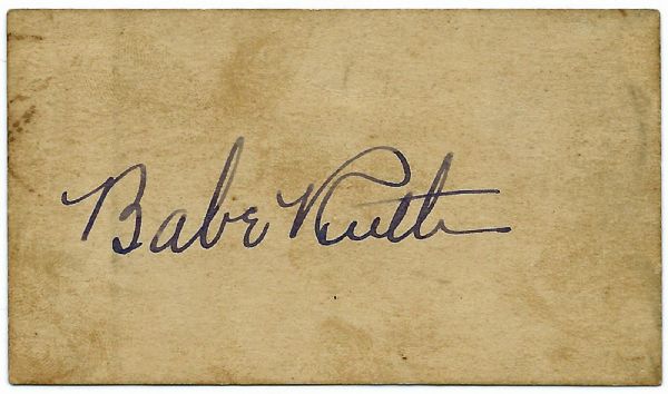 Babe Ruth Superb Fountain Pen Signature (JSA)
