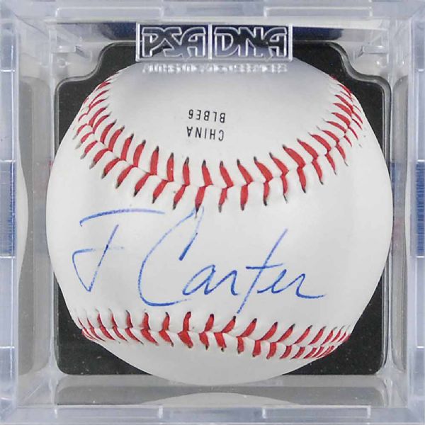 Jimmy Carter Signed Baseball Graded MINT 8.5 (PSA/DNA)