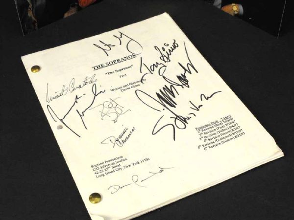 Incredible Sopranos Cast Signed Original 1997 Pilot Script w/ 9 Signatures! (JSA)