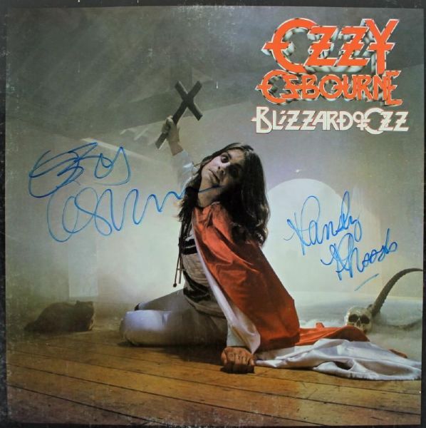 Ozzy Ozbourne & Randy Rhoads Rare Dual Signed "Blizzard of Oz" Signed Album (Epperson/REAL)