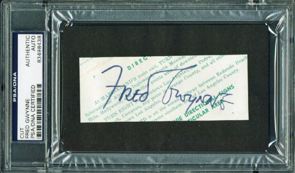 The Munsters: Fred Gwynne Signed 1" x 4.5" Slip (PSA/DNA Encapsulated)