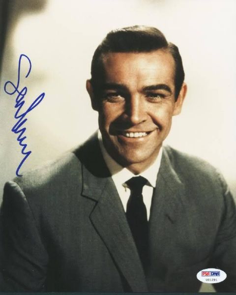 Sean Connery Signed 8" x 10" Color Photo - PSA/DNA Graded GEM MINT 10!