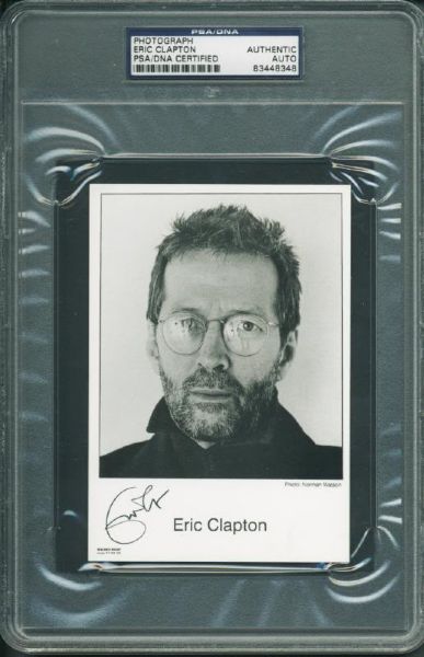 Eric Clapton Signed 4" x 6" Postcard Photograph (PSA/DNA Encapsulated)