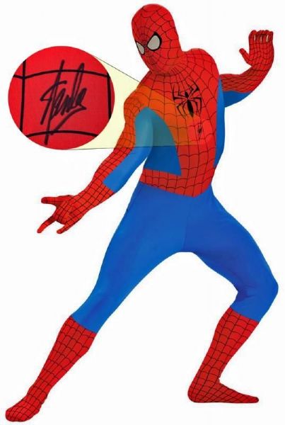 Stan Lee Signed Full Sized Spider-Man Uniform (PSA/DNA)