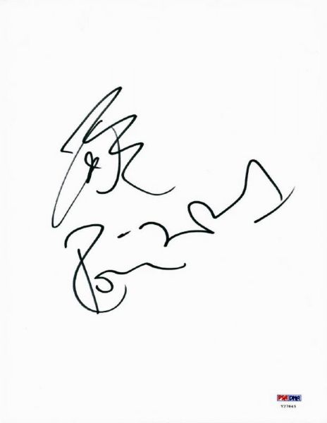 The Rolling Stones: Ronnie Wood Hand Drawn & Signed 8.5" x 11" Portrait Sketch (PSA/DNA)