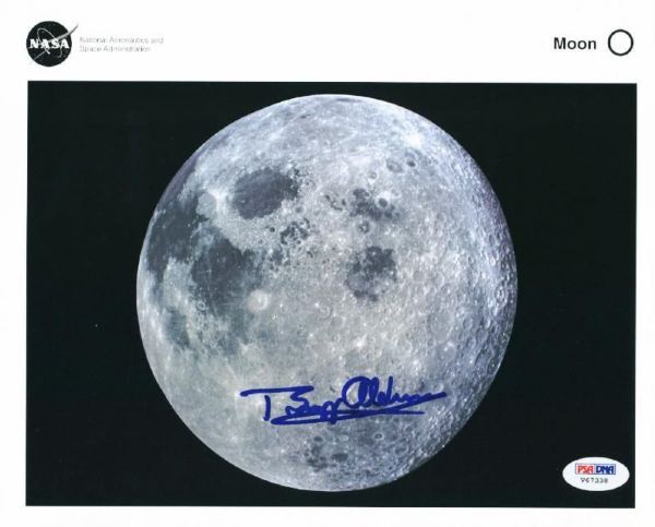 Apollo 11: Buzz Aldrin Signed Official Nasa 8" x 10" Photo of the Moon! (PSA/DNA)