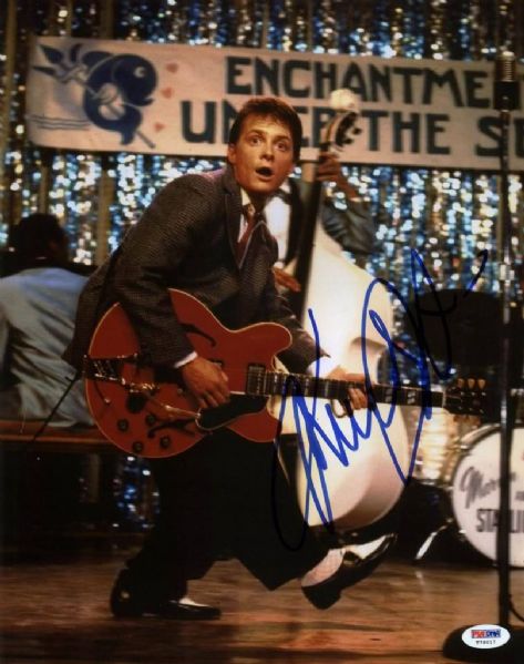 Michael J. Fox Signed 11" x 14" Photo from "Back to the Future" (PSA/DNA)