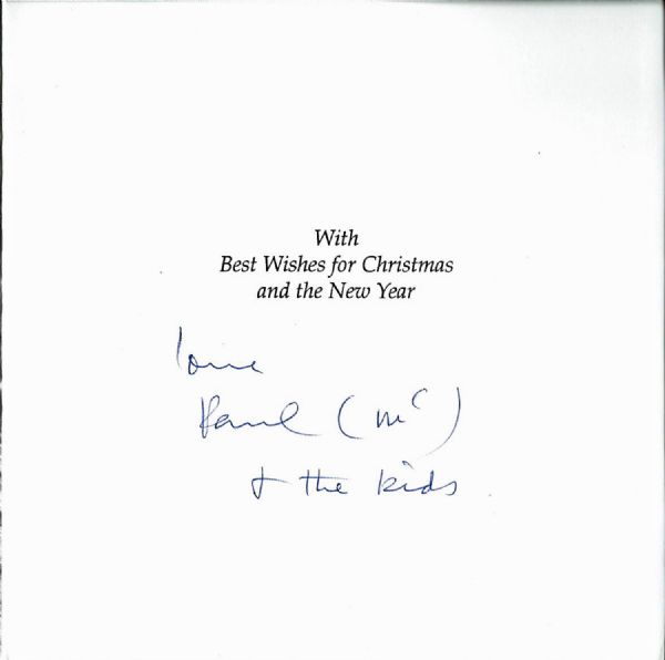 The Beatles: Paul McCartney Signed & Inscribed Personal Holiday Card (PSA/DNA & JSA)