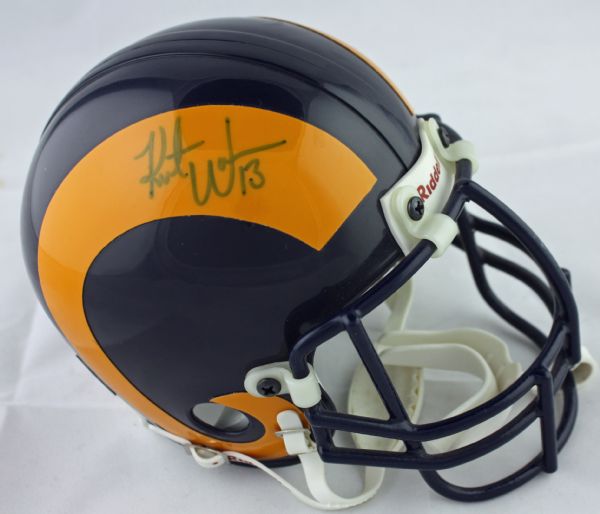 Kurt Warner Signed St. Louis Rams Mini-Helmet (PSA/DNA Guaranteed)