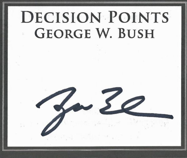 George W. Bush Signed "Decision Points" 3" x 3.5" Bookplate (PSA/DNA Guaranteed)