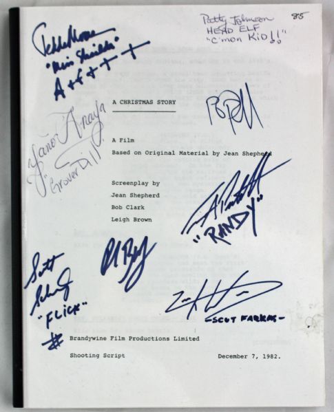 Christmas Story Original Cast Signed 1982 Script w/ 8 Signatures (PSA/DNA Guaranteed)